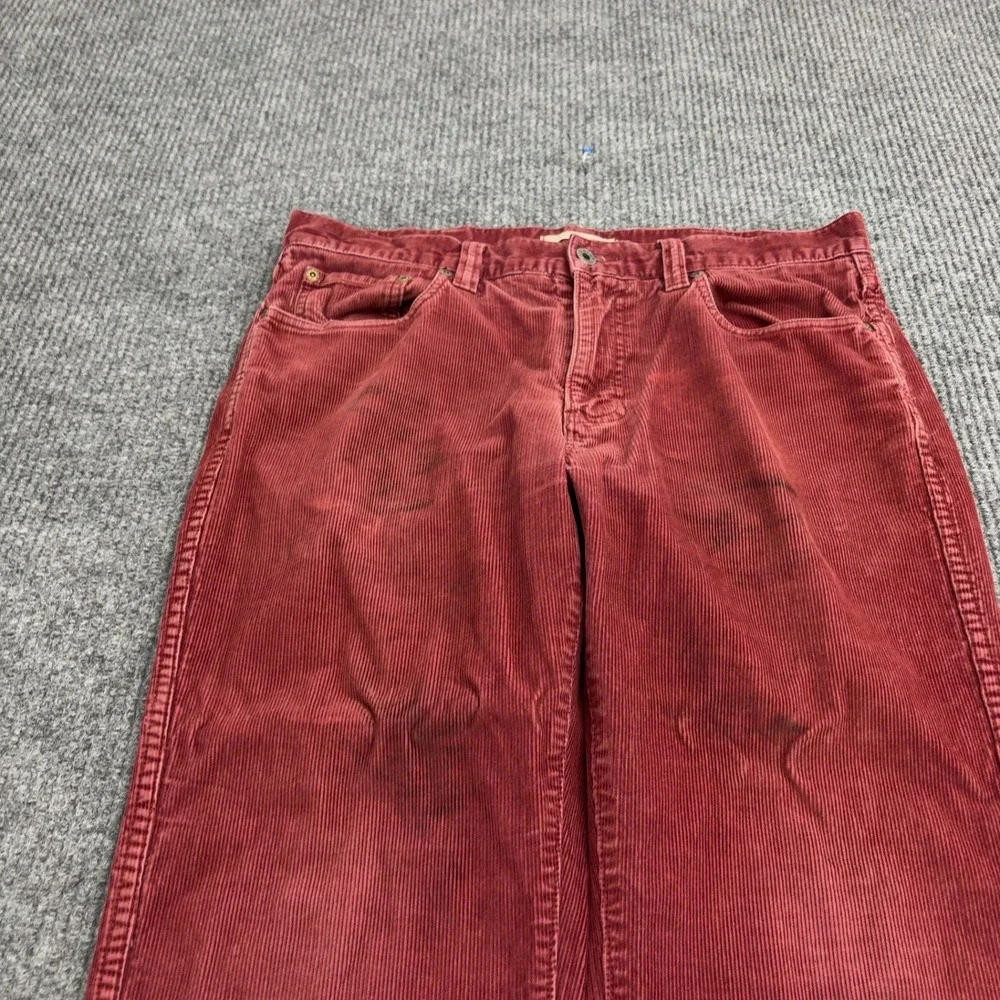 LL Bean Pants Mens 34x29 Red Cotton Corduroy Standard Fit Casual Gorpcore